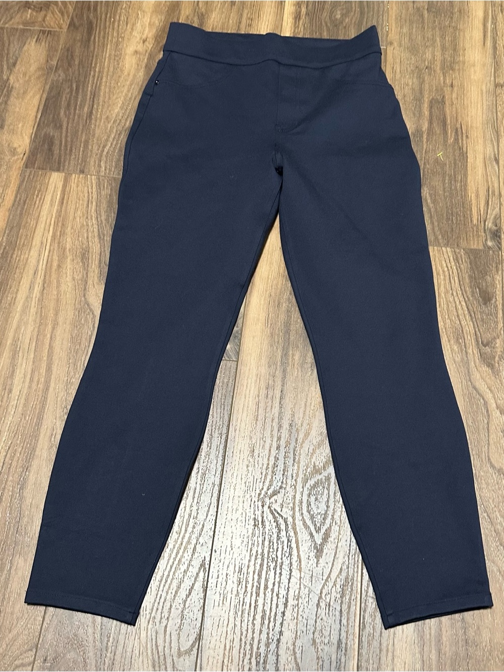 SPANX The Perfect Pants Ponte Ankle 4-Pocket Navy Sz Medium M